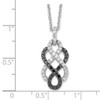 Lex & Lu Sterling Silver Black & White Diamond Pendant LAL114778 - 5 - Lex & Lu