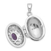 Lex & Lu Sterling Silver Amethyst Locket - 5 - Lex & Lu