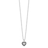 Lex & Lu Sterling Silver Black & White Diamond Heart Pendant Necklace - 2 - Lex & Lu