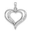 Lex & Lu Sterling Silver w/Rhodium Stellux Crystal Heart Pendant LAL114851 - Lex & Lu