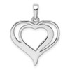 Lex & Lu Sterling Silver w/Rhodium Stellux Crystal Heart Pendant LAL114851 - 4 - Lex & Lu