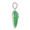 Lex & Lu Sterling Silver Green Jade Heart Pendant - 2 - Lex & Lu