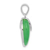 Lex & Lu Sterling Silver Green Jade Heart Pendant - 2 - Lex & Lu