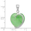 Lex & Lu Sterling Silver Green Jade Heart Pendant - 3 - Lex & Lu