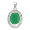 Lex & Lu Sterling Silver Jade Greek Key Pendant - 4 - Lex & Lu