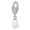 Lex & Lu Sterling Silver w/Rhodium White FW Cultured Pearl Pendant - 2 - Lex & Lu