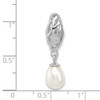 Lex & Lu Sterling Silver w/Rhodium White FW Cultured Pearl Pendant - 3 - Lex & Lu