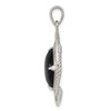 Lex & Lu Sterling Silver Onyx Square Pendant - 2 - Lex & Lu