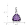 Lex & Lu Sterling Silver Amethyst Pendant LAL114929 - 4 - Lex & Lu