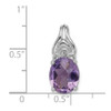 Lex & Lu Sterling Silver Amethyst Pendant LAL114962 - 3 - Lex & Lu