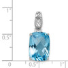 Lex & Lu Sterling Silver Blue Topaz Pendant LAL114965 - 3 - Lex & Lu