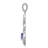 Lex & Lu Sterling Silver w/Rhodium Diamond Accent and Tanzanite Pendant - 2 - Lex & Lu