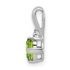 Lex & Lu Sterling Silver w/Rhodium Diamond and Peridot Pendant - 2 - Lex & Lu