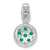 Lex & Lu Sterling Silver & Emerald Circle Pendant - 4 - Lex & Lu