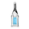 Lex & Lu Sterling Silver Diamond & Light Blue Topaz Pendant LAL115210 - 4 - Lex & Lu