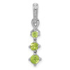 Lex & Lu Sterling Silver Peridot Diamond Pendant LAL115230 - Lex & Lu