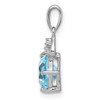 Lex & Lu Sterling Silver w/Rhodium Diamond & Light Swiss BT Pendant LAL115309 - 2 - Lex & Lu