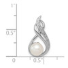 Lex & Lu Sterling Silver Rhod Plated Diamond & FWC Pearl Pendant LAL115311 - 3 - Lex & Lu