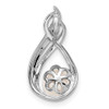 Lex & Lu Sterling Silver Rhod Plated Diamond & FWC Pearl Pendant LAL115311 - 4 - Lex & Lu