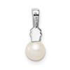 Lex & Lu Sterling Silver Rhod Plated Diamond & FWC Pearl Pendant LAL115338 - 3 - Lex & Lu