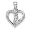 Lex & Lu Sterling Silver Diamond Heart Pendant LAL115345 - Lex & Lu