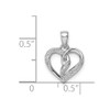 Lex & Lu Sterling Silver Diamond Heart Pendant LAL115345 - 4 - Lex & Lu