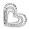 Lex & Lu Sterling Silver w/Rhodium Diamond Triple Heart Pendant LAL115361 - Lex & Lu