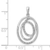 Lex & Lu Sterling Silver w/Rhodium Diamond Pendant LAL115390 - 3 - Lex & Lu