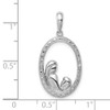 Lex & Lu Sterling Silver w/Rhodium Diamond Mother and Pendant - 3 - Lex & Lu