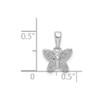 Lex & Lu Sterling Silver w/Rhodium Diamond Butterfly Pendant - 3 - Lex & Lu