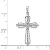 Lex & Lu Sterling Silver w/Rhodium Diamond Cross Pendant LAL115408 - 3 - Lex & Lu