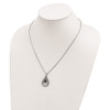 Lex & Lu Sterling Silver Blue and White Diamond Teardrop Pendant LAL115439 - 4 - Lex & Lu