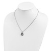 Lex & Lu Sterling Silver Blue and White Diamond Triple Oval Pendant - 4 - Lex & Lu