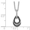 Lex & Lu Sterling Silver Black & White Diamond Pendant LAL115478 - 3 - Lex & Lu