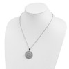 Lex & Lu Sterling Silver w/Rhodium Black Diamond Circle Pendant - 5 - Lex & Lu