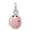 Lex & Lu Sterling Silver Pink Enamel Ladybug Locket Pendant - Lex & Lu
