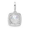 Lex & Lu Sterling Silver Polished CZ Pendant LAL115551 - 4 - Lex & Lu