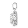 Lex & Lu Sterling Silver Polished CZ Pendant LAL115552 - 2 - Lex & Lu