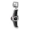 Lex & Lu Sterling Silver w/Rhodium w/Black Agate & Amethyst Pendant - 2 - Lex & Lu