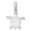 Lex & Lu Sterling Silver w/Rhodium Created Blue Opal Turtle Pendant - 4 - Lex & Lu