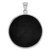 Lex & Lu Sterling Silver w/Rhodium D/C Onyx Pendant LAL115614 - 4 - Lex & Lu