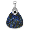 Lex & Lu Sterling Silver w/Rhodium w/CZ and Lapis Lazuli Pendant - 4 - Lex & Lu