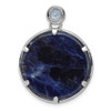 Lex & Lu Sterling Silver w/Rhodium w/Sodalite & Blue Topaz Pendant - 4 - Lex & Lu