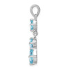 Lex & Lu Sterling Silver Blue Topaz Pendant LAL115628 - 2 - Lex & Lu