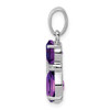 Lex & Lu Sterling Silver Amethyst and Diamond Cat Pendant - 2 - Lex & Lu