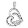 Lex & Lu Sterling Silver Diamond Hearts Pendant - 4 - Lex & Lu