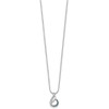 Lex & Lu Sterling Silver Polished Diamond/Blue Diamond Chain Slide LAL115679 - 2 - Lex & Lu