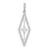 Lex & Lu Sterling Silver w/Rhodium CZ Pendant LAL115716 - Lex & Lu