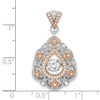 Lex & Lu Sterling Silver Rose-tone Vibrant Crystals Zircon Pendant - 3 - Lex & Lu