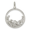 Lex & Lu Sterling Silver CZ Circle Pendant LAL115886 - 4 - Lex & Lu